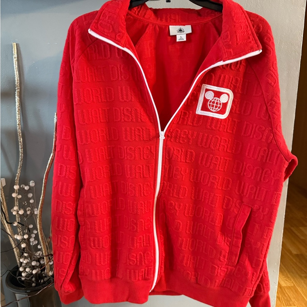 Disney Red Embossed Jacket with White Logo